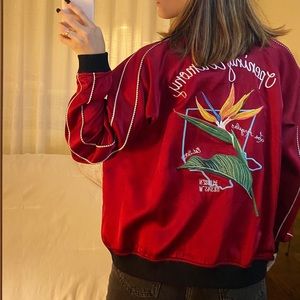 Opening ceremony 100% silk reversible bomber jacket ❤️